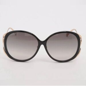 Gucci Women's Sunglasses in Black and Gold